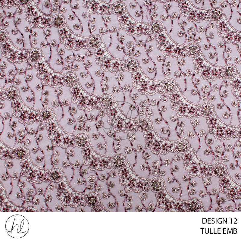 TULLE EMB 477 PER M DESIGN 12 PURPLE COLLECTION 06