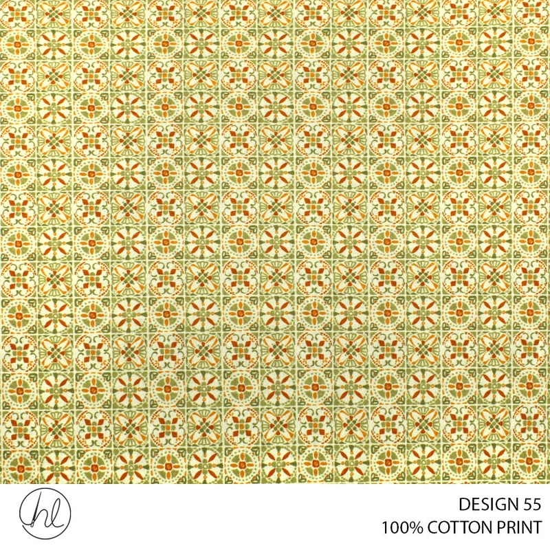 100% COTTON PRINT DESIGN 55 150CM WIDE PER M