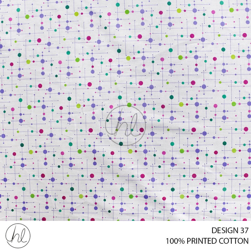 100% PRINTED COTTON 3408 WHITE  110CM PER M