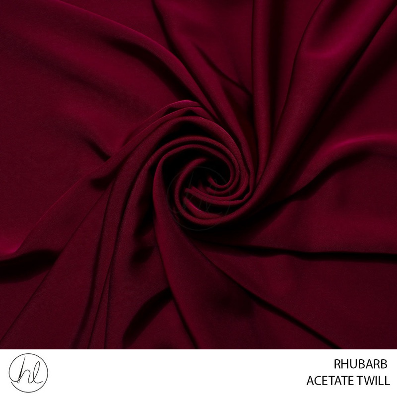 ACETATE TWILL 51 RHUBARB 150CM PER M