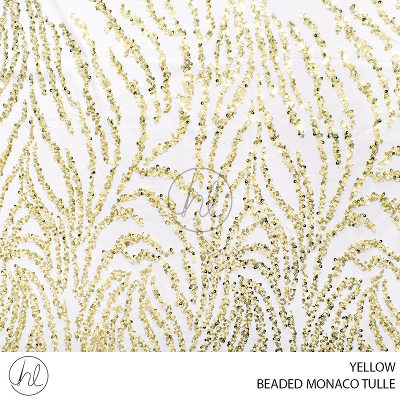 BEADED MONACO TULLE 781 YELLOW 130CM PER M