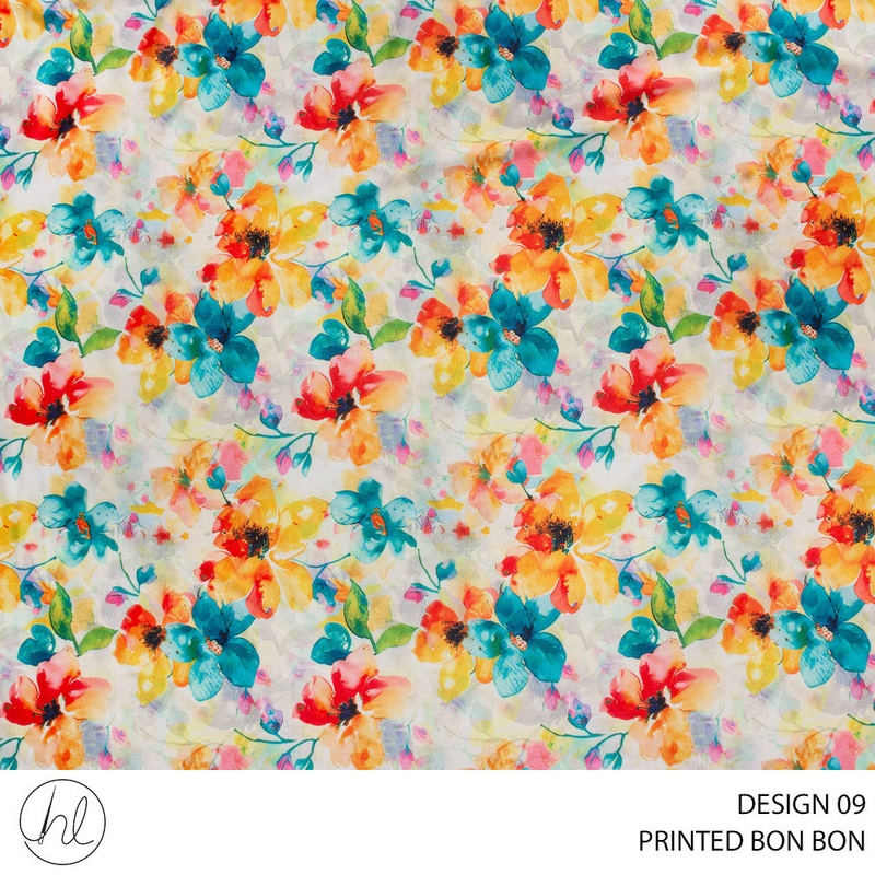 BON BON PRINTED FABRIC 150CM 100641 LEMON ROLL ROLL 001