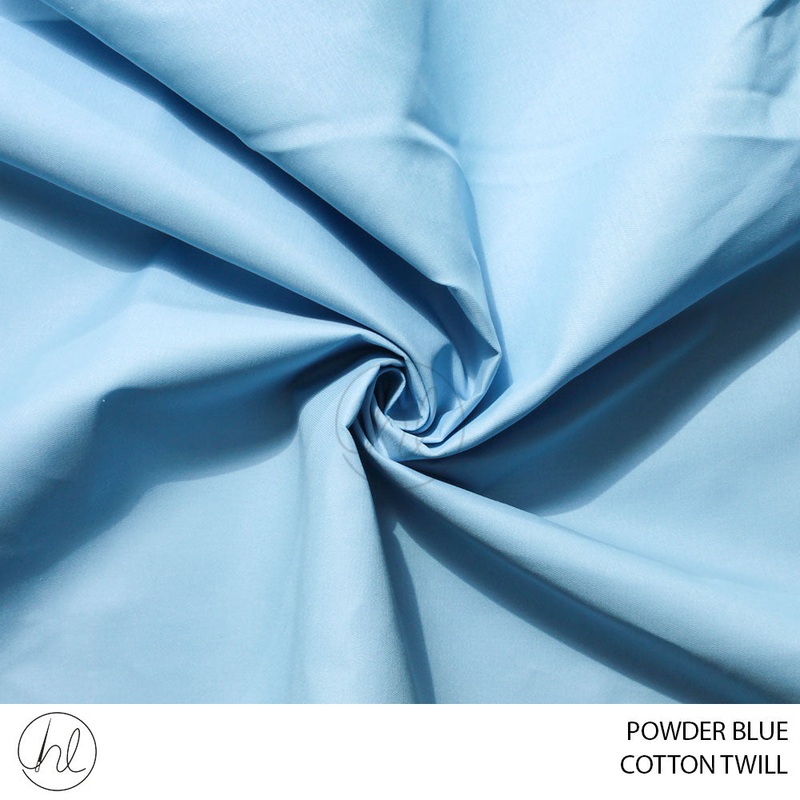 COTTON  TWILL 55 POWDER BLUE 150CM PER M