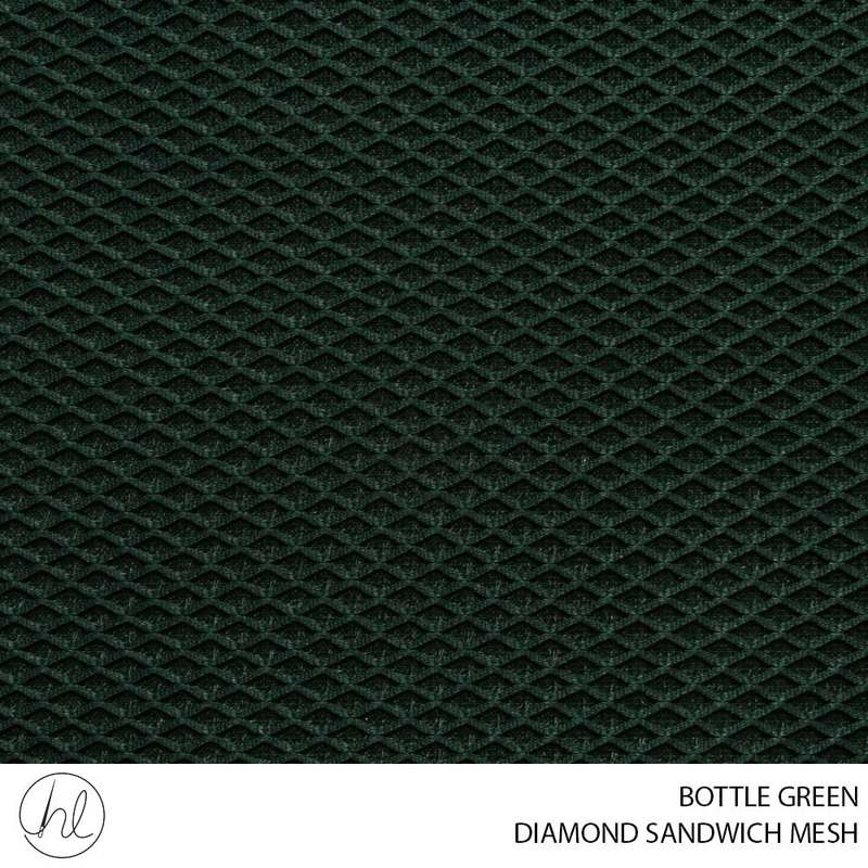 DIAMOND SANDWICH MESH 781 BOTTLE GREEN 150CM PER M