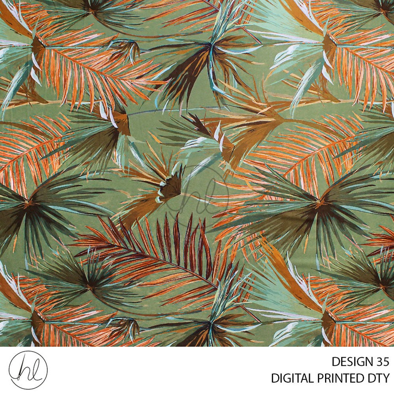 DIGITAL PRINTED DTY 53 OLIVE 150CM PER M