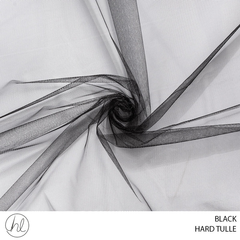 HARD TULLE 51 BLACK 150CM PER M