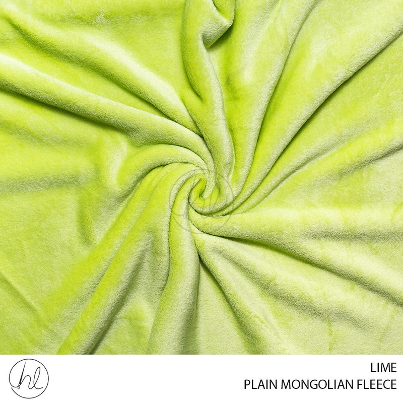 PLAIN MONGOLIAN FLEECE 51 LIME 150CM PER M