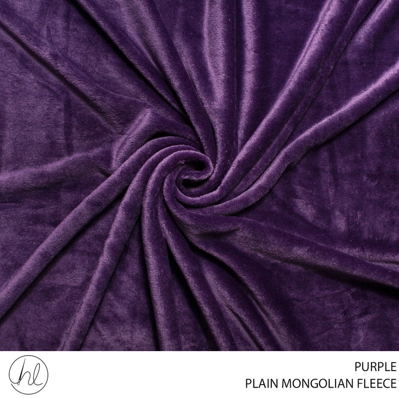 PLAIN MONGOLIAN FLEECE 51 PURPLE 150CM PER M