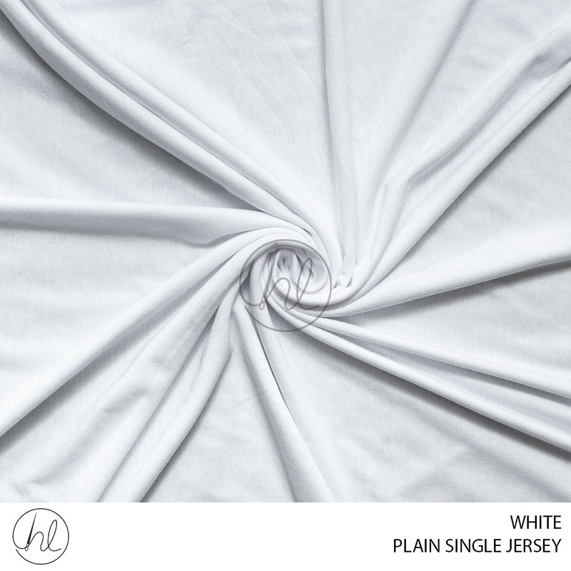 Plain Single Jersey 932 White  150cm Per m