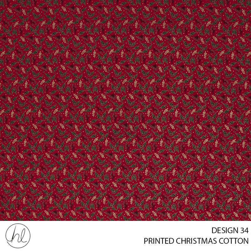 PRINTED CHRISTMAS COTTON DESIGN 143 51 RED 145CM PER M