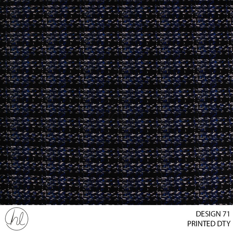 PRINTED DTY 51 NAVY 150CM PER M