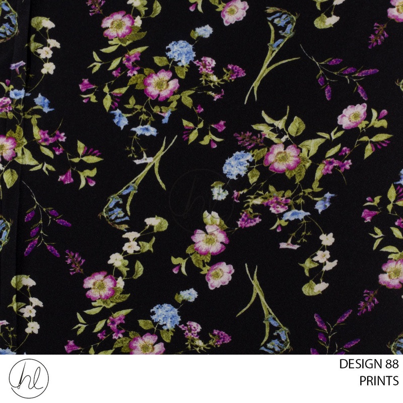 PRINTS 51 PER M BLACKDESIGN 88 150CM WIDE