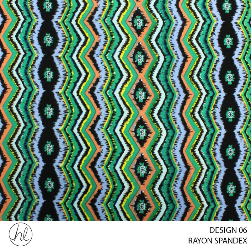 RAYON SPANDEX DESIGN 06 150CM WIDE PER M51