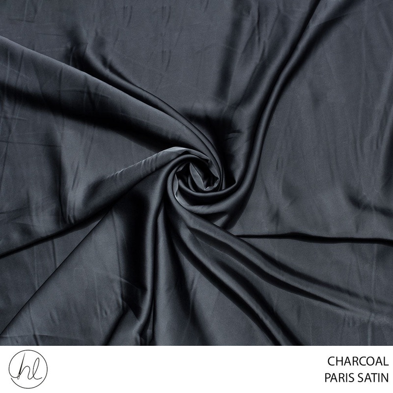 SATIN PARIS 150CM CHARCOAL ROLL ROLL 001
