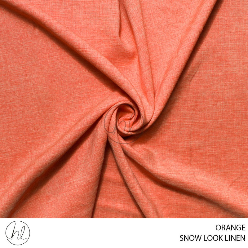 SNOW LOOK LINEN 55 ORANGE 150CM PER M