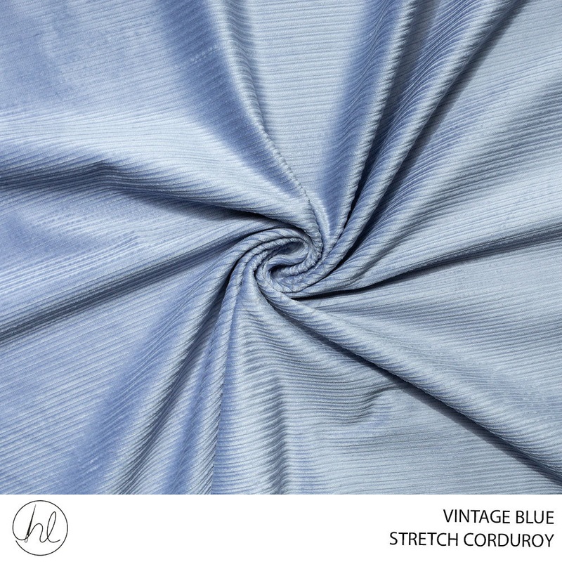 STRETCH CORDUROY 51 VINTAGE BLUE 150CM PER M
