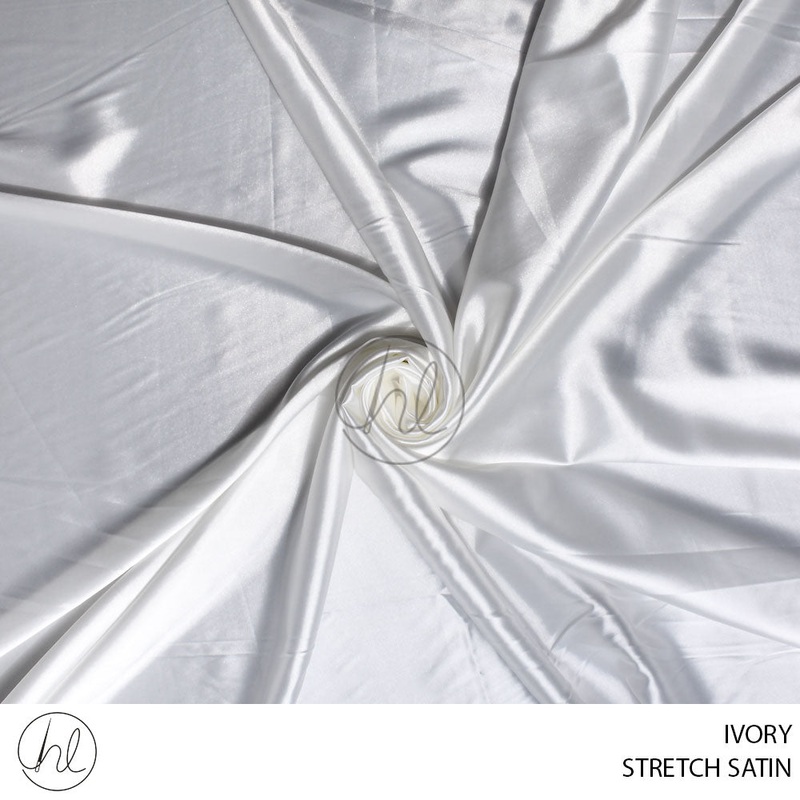 STRETCH SATIN 781 IVORY 150CM PER M
