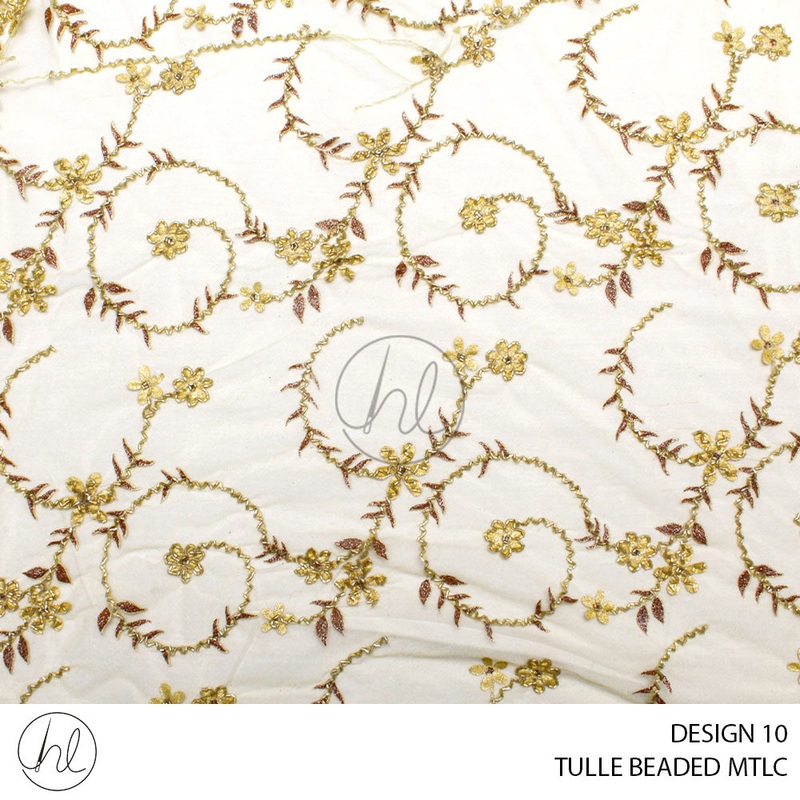 TULLE BEADED MTLC 416 PER M DESIGN 10 YELLOW COLLECTION 08