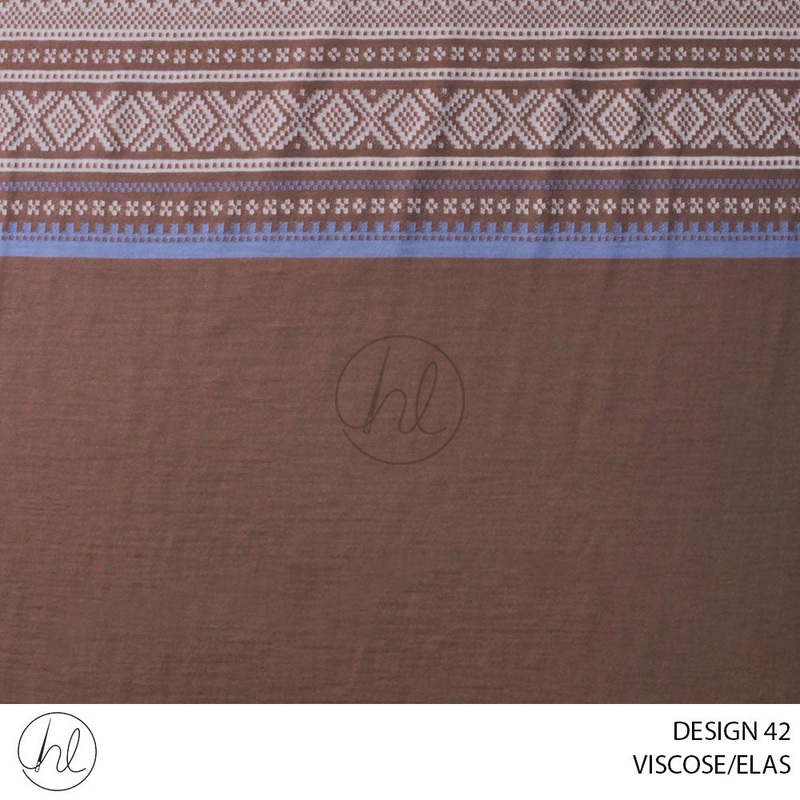 VISCOSE/ELAS 51 BROWN 150CM PER M