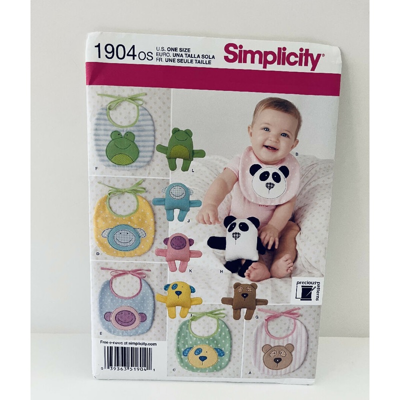 Baby Bibs & Soft Toy Pattern Simplicity #1904