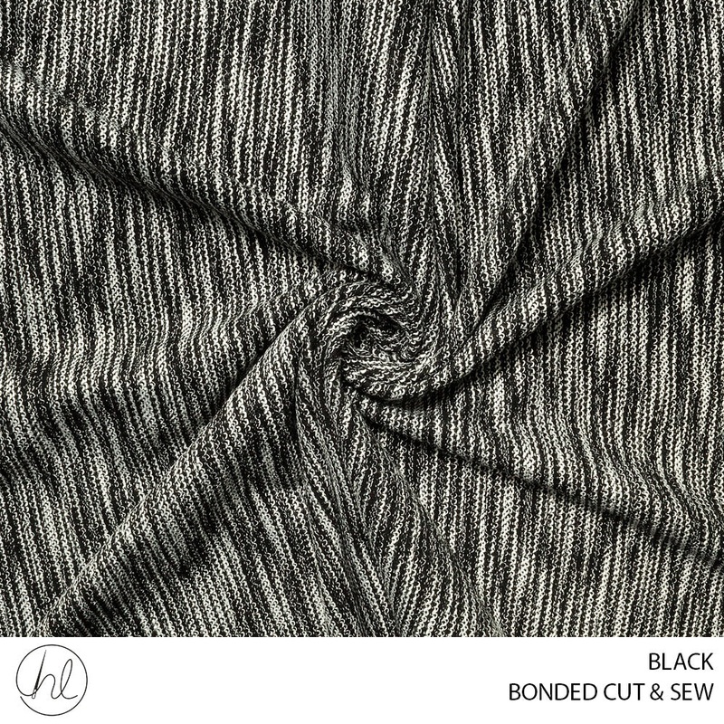 BONDED CUT & SEW 51 BLACK 150CM PER M