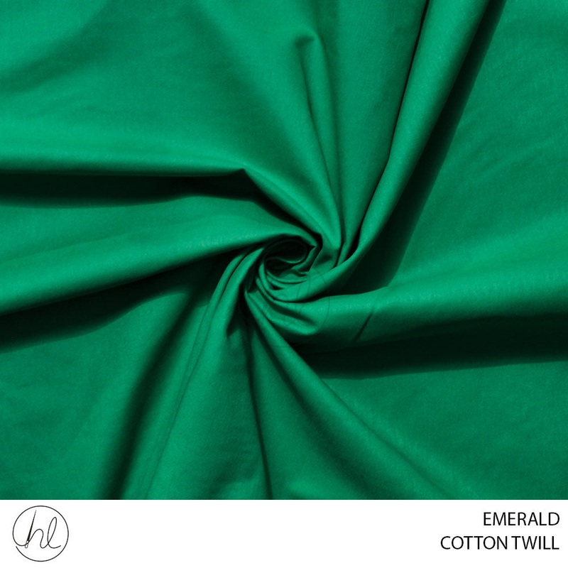 COTTON  TWILL 55 EMERALD 150CM PER M