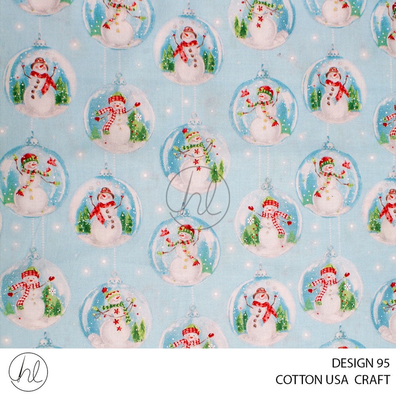 COTTON USA CRAFTS PER M ICE BLUE DESIGN 95 112CM WIDE