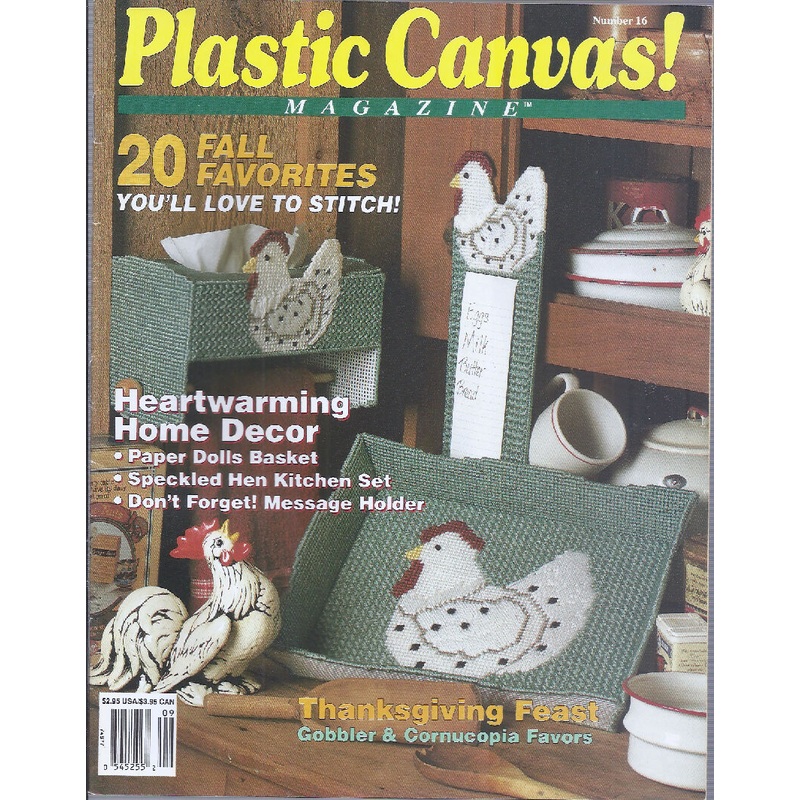 Plastic Canvas Magazine, Number 16, Sept/Oct 1991, 20 Projects