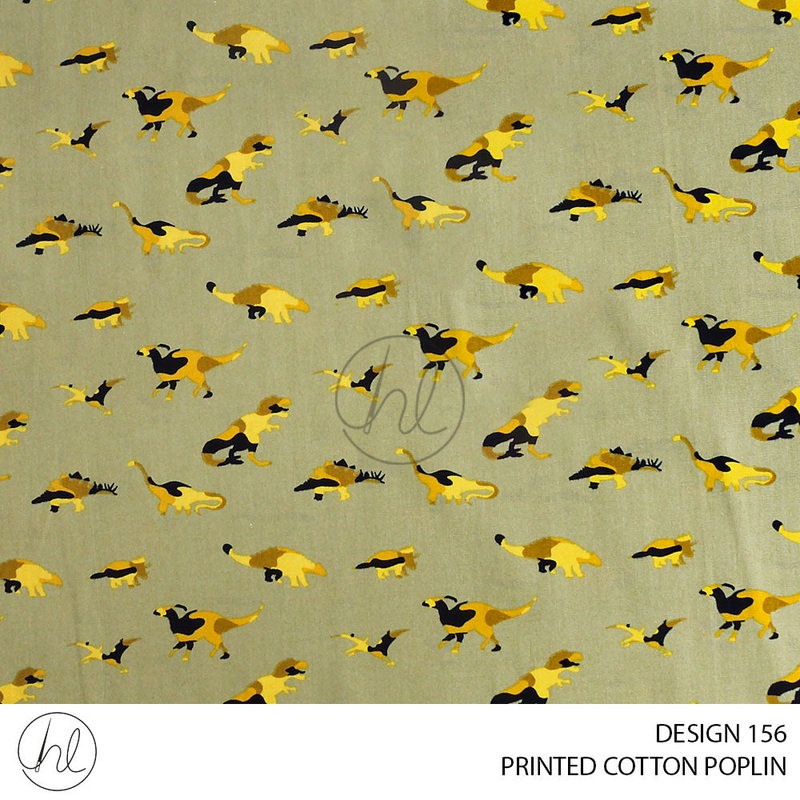 PRINTED COTTON POPLIN 51 OLIVE 112CM PER M