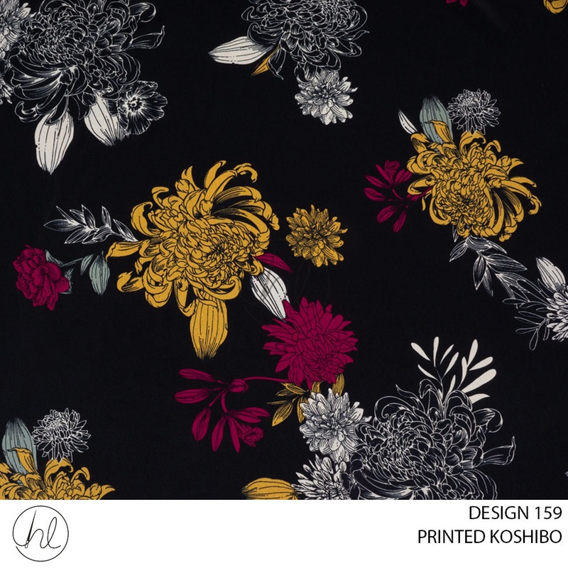 PRINTED KOSHIBO 51 BLACK DESIGN 159 150CM
