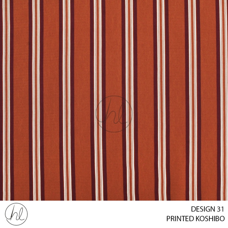 PRINTED KOSHIBO 51 PER M DESIGN 31 RUST 150CM WIDE