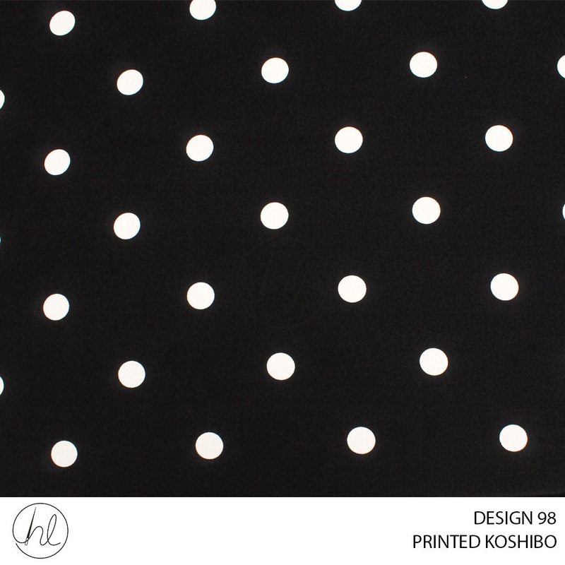 PRINTED KOSHIBO 51 PER M DESIGN 98 BLACK 150CM WIDE