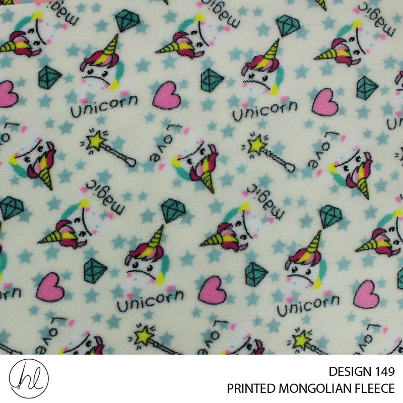 PRINTED MONGOLIAN FLEECE DESIGN 149 150CM PER M51