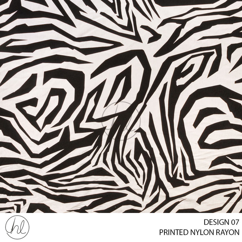 PRINTED NYLON RAYON 781 IVORY 150CM PER M