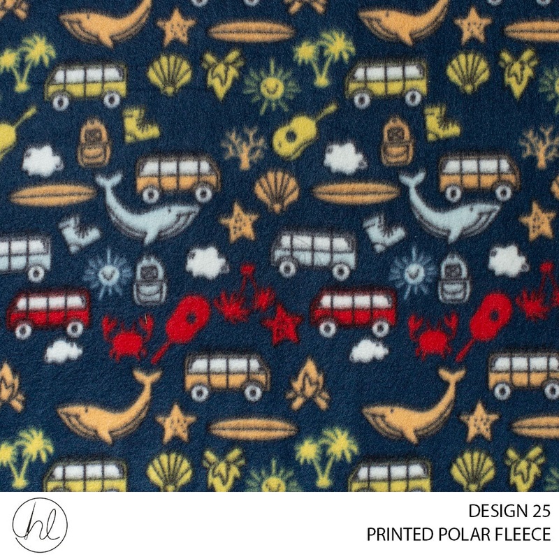 PRINTED POLAR FLEECE 781 NAVY 150CM PER M
