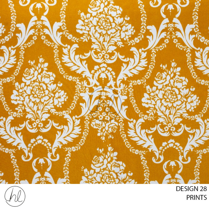 PRINTS 51 PER M MUSTARD DESIGN 28 150CM WIDE