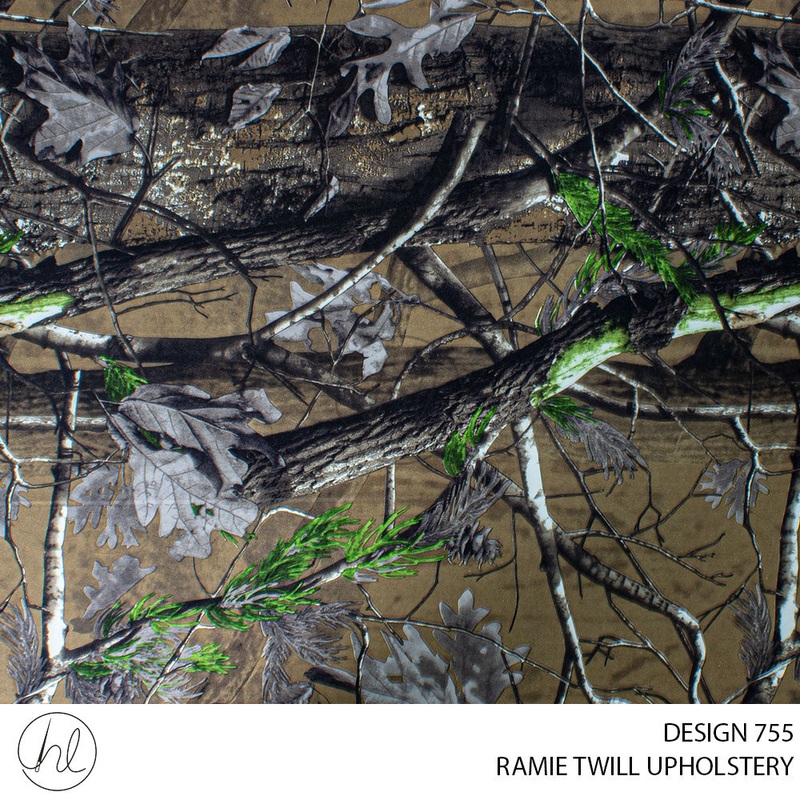 Ramie Twill Camo Forest Light Brown