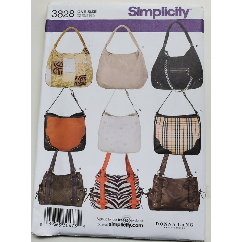 Simplicity 3828 Uncut Purses Pattern