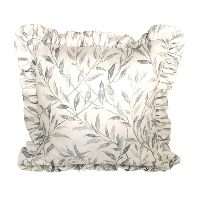 Trailing Leaves Frilled Cushion