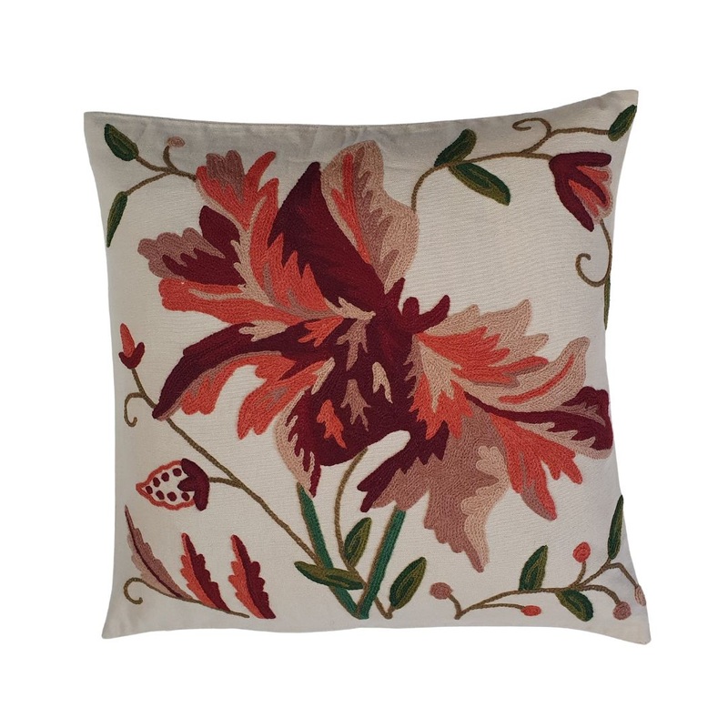Welland & Wye, Sonmarg Crewelwork Cushion Cover