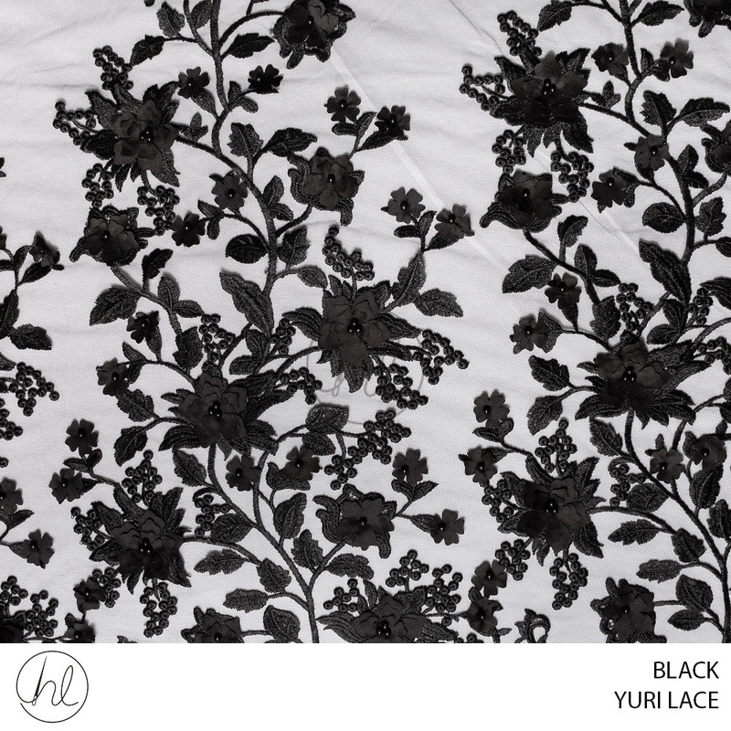 Yuri Lace 53 Black 120cm Per M