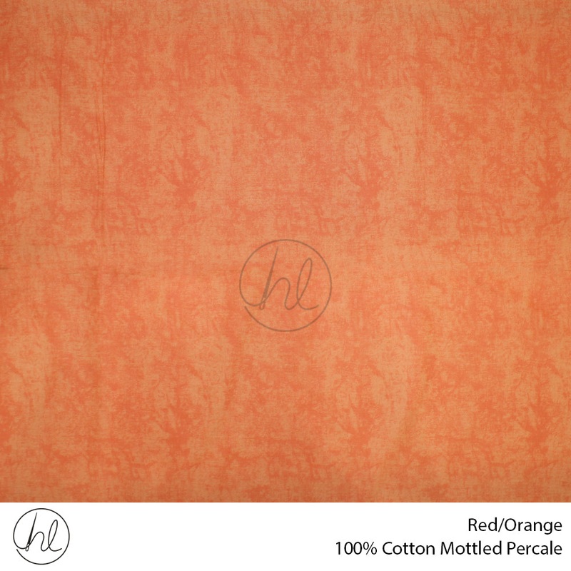 100% COTTON MOTTLED PERCALE  RED/ORANGE ROLL ROLL 001