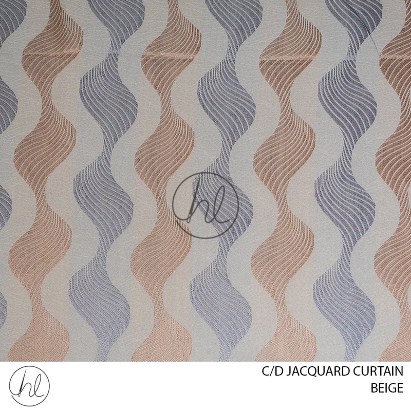 C/D Jacquard Curtain 449-6 CP 280cm Beige