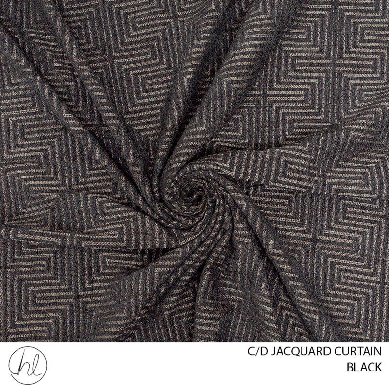 C/D Jacquard Curtain  976-4280CMBlack