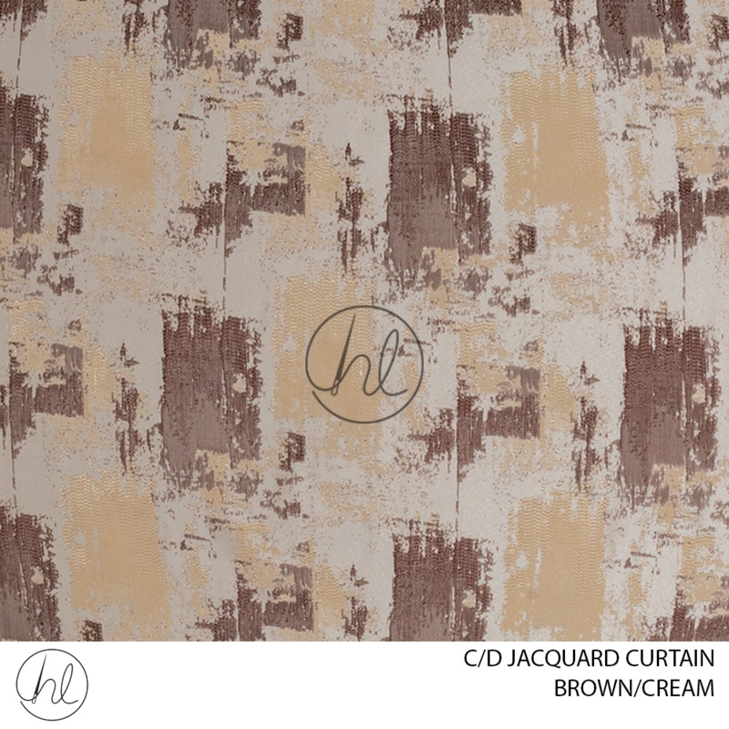 C/D Jacquard CurtainCP280cmCream/Brown