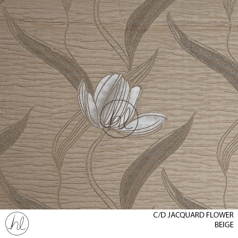 C/D Jacquard Flower 001 CP 280cm Beige