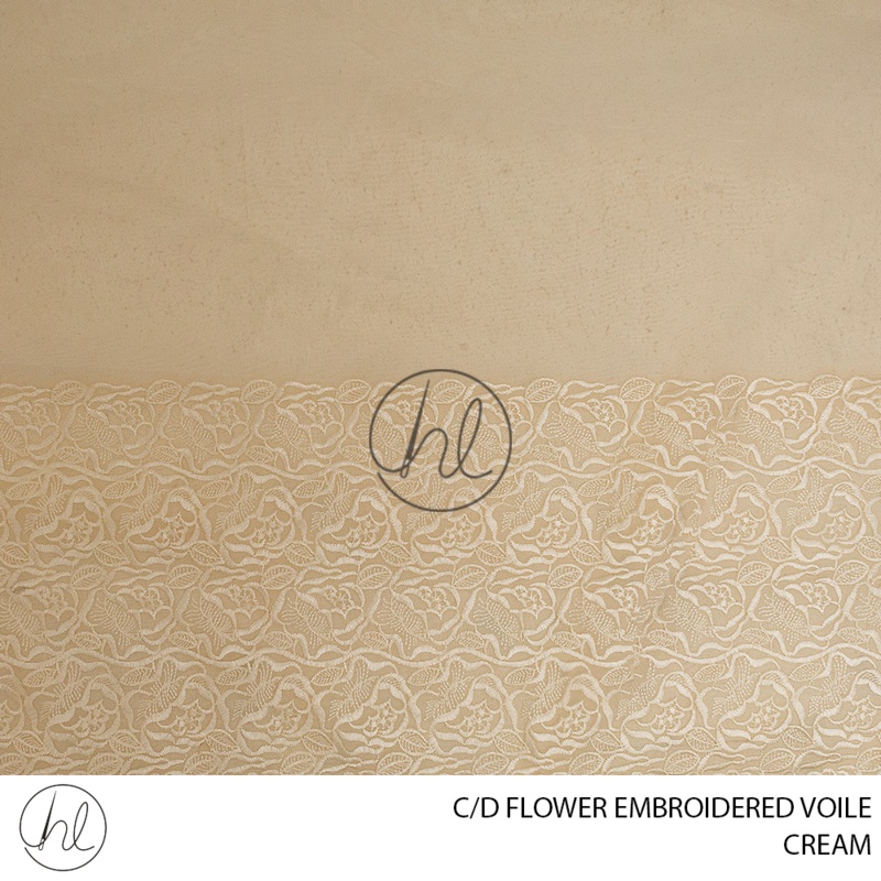 C/D Voile Embroidered Flower