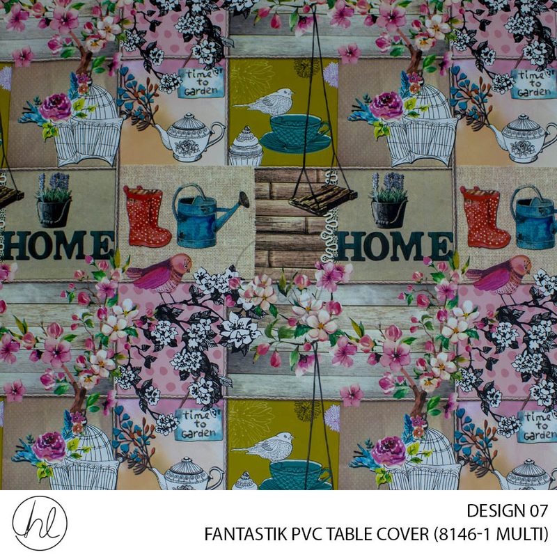 FANTASTIK PVC TABLE COVER DESIGN 07 140CM PER M MULTI