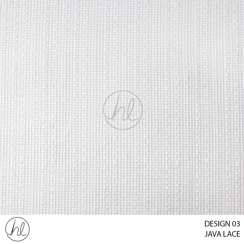 JAVA LACE 781 DESIGN 03 WHITE 280CM WIDE PER M