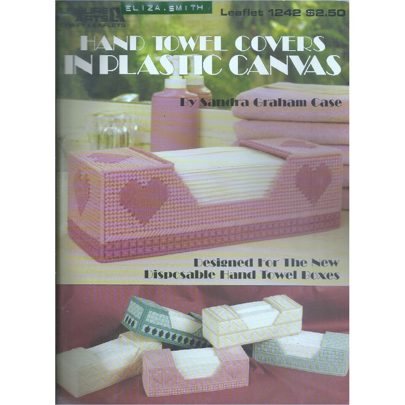 Leisure Arts 'Hand Towel Covers' Leaflet #1242; 1989 Plastic Canvas